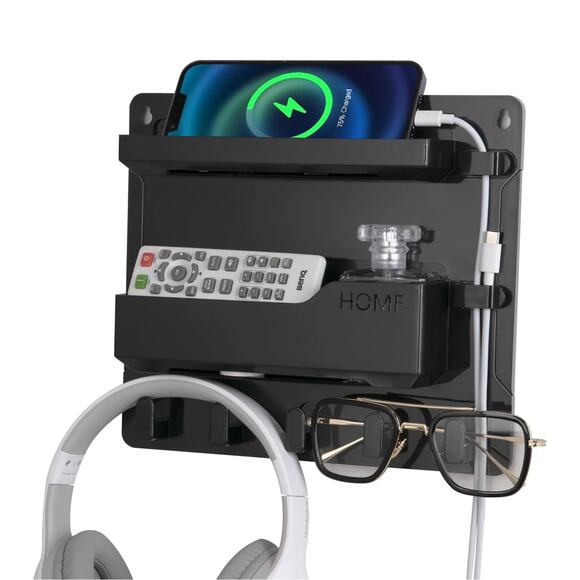 New in box Bedside wall black shelf measurements 8.9" x 10.2" - Picture 7 of 9